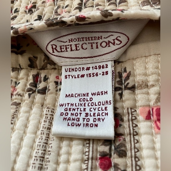 VINTAGE Northern Reflections Reversible Lightweight Floral Jacket - Picture 5 of 15
